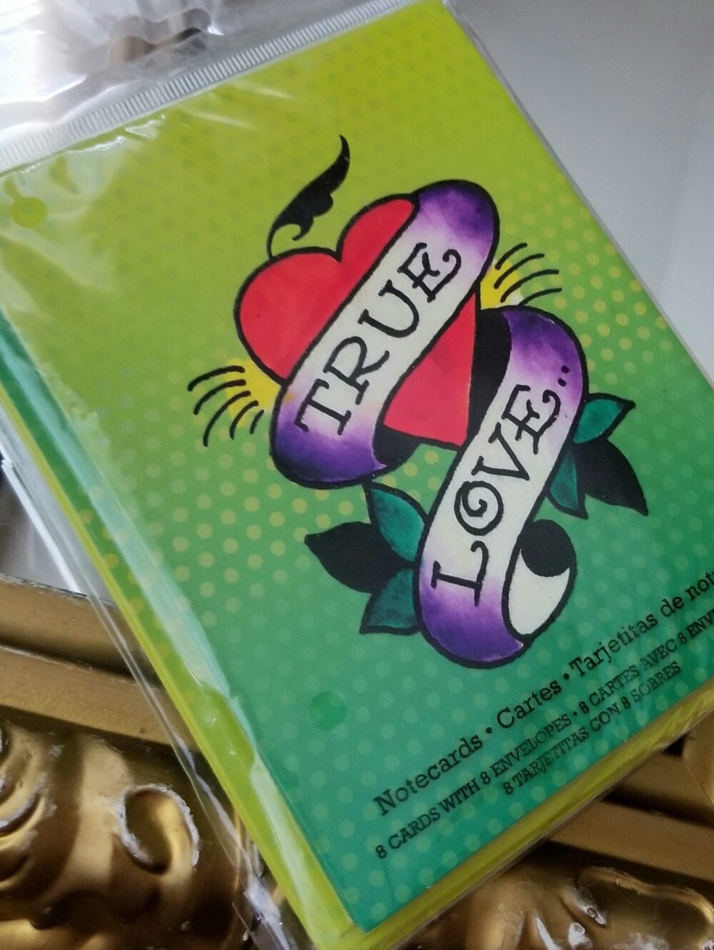 ❗Vintage Ed Hardy True Love Tattoo Art Notecard and Envolope Set❗